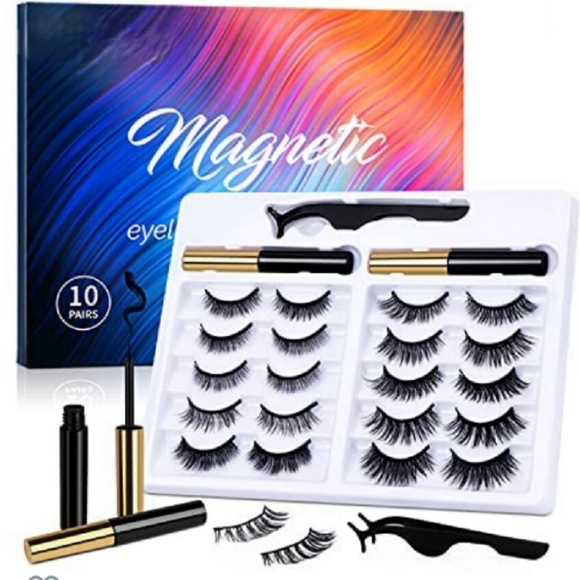 Magnetic Eyelashes and Eyeliner 10 pair Set